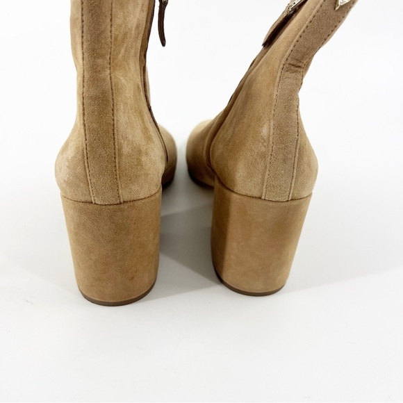✅ Sam Edelman Women's Size 8.5 Beige Suede Edith Ankle Boot Bootie - Picture 6 of 12